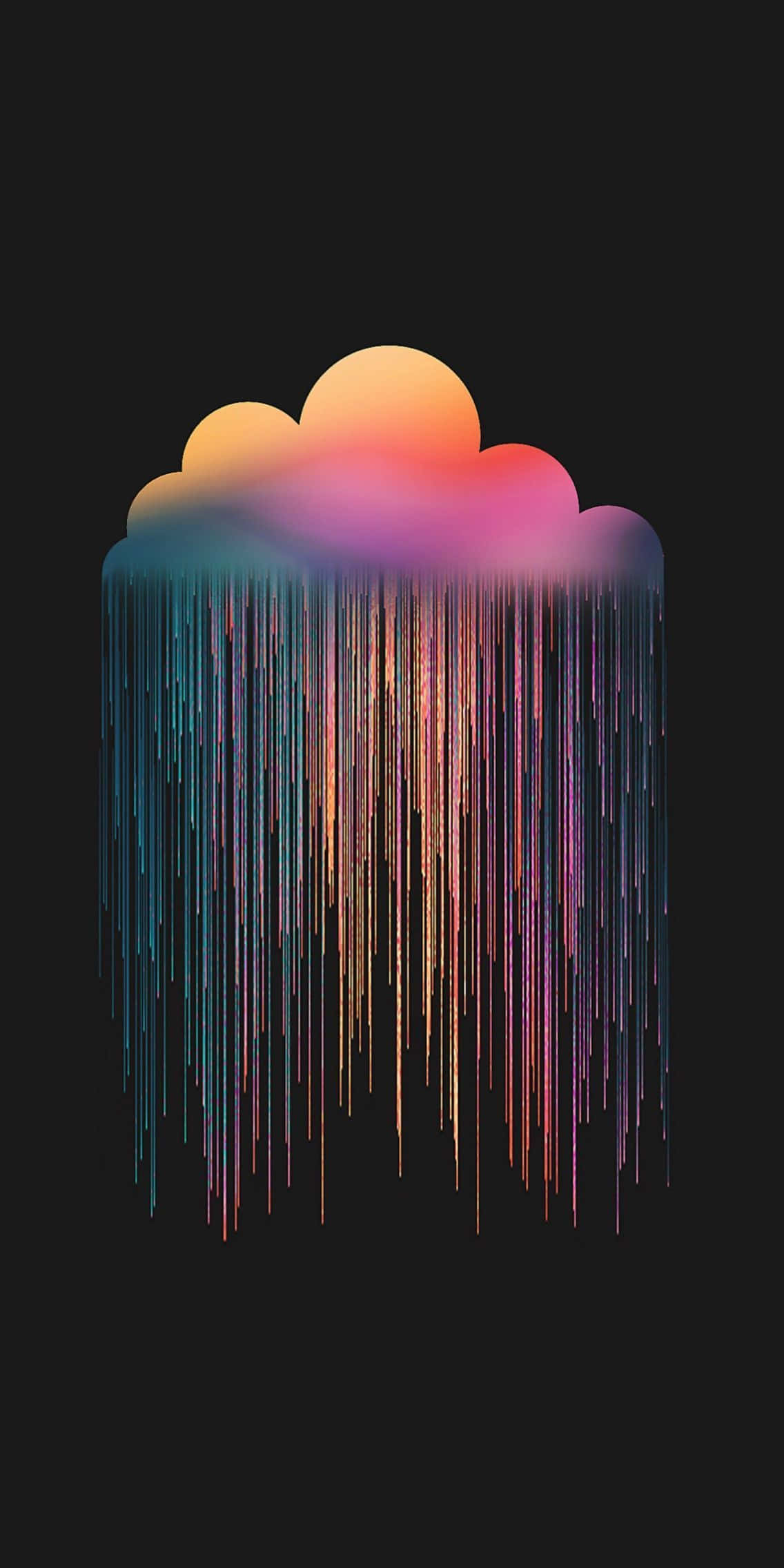 rainbow iPhone, cloud, orange, Full HD Phone Wallpaper