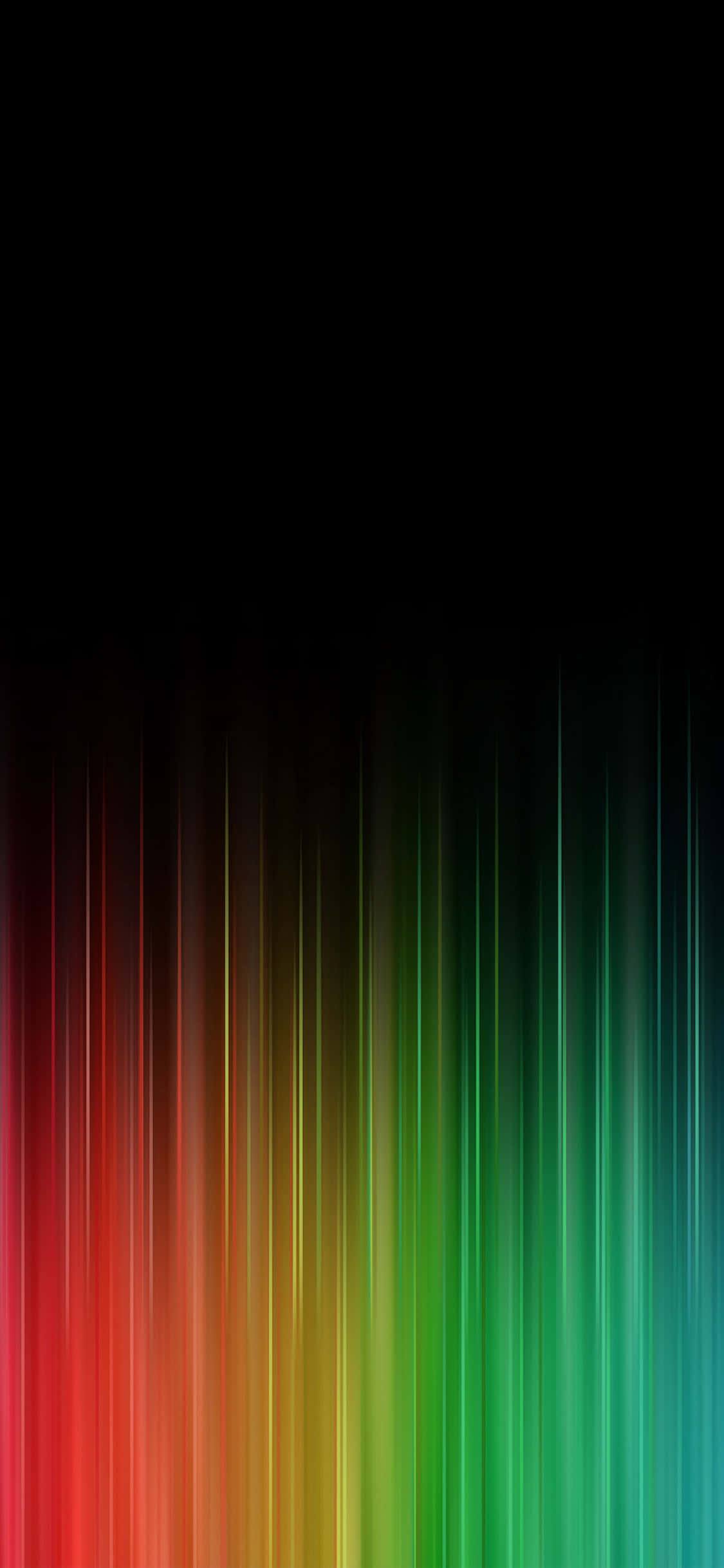 rainbow, black background, vertical rainbow light streaks, Full HD Phone Wallpaper