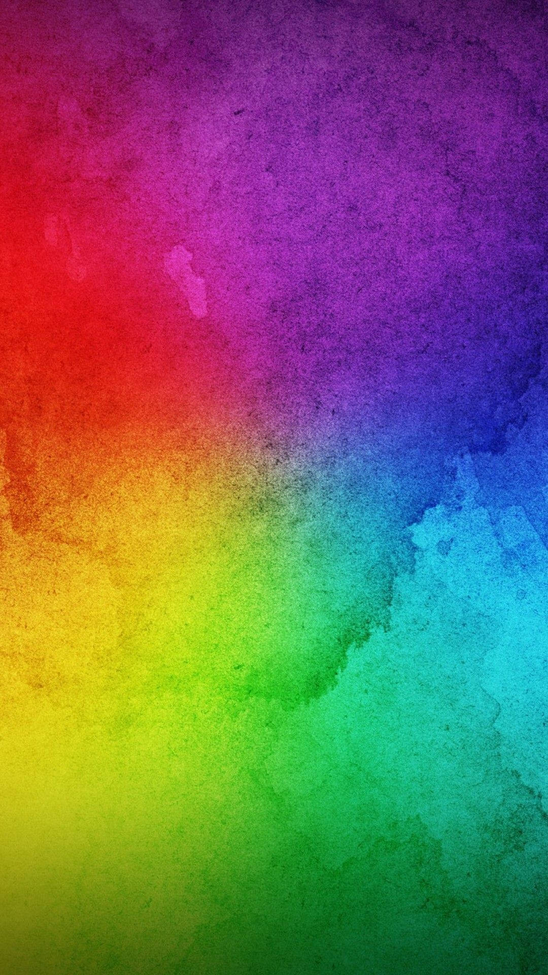 rainbow color iphone, rainbow watercolor gradient, red to violet, Full HD Phone Wallpaper