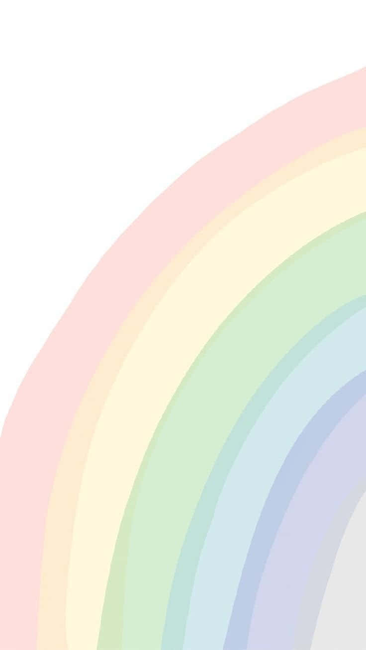 pastel rainbow, white background, graceful arc, HD Phone Wallpaper