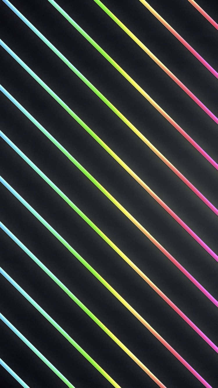 rainbow, neon stripes, diagonal, HD Phone Wallpaper