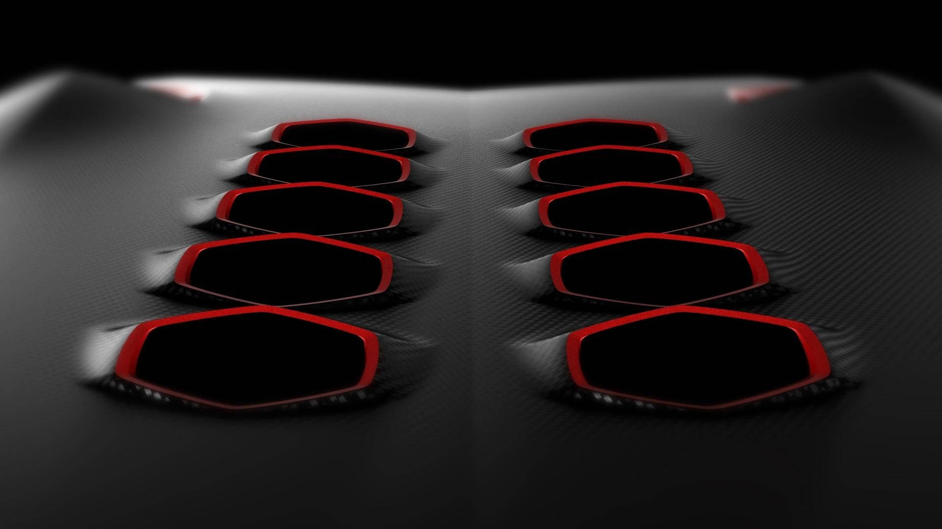 Lamborghini, red and black, carbon fiber, Full HD Desktop Wallpaper