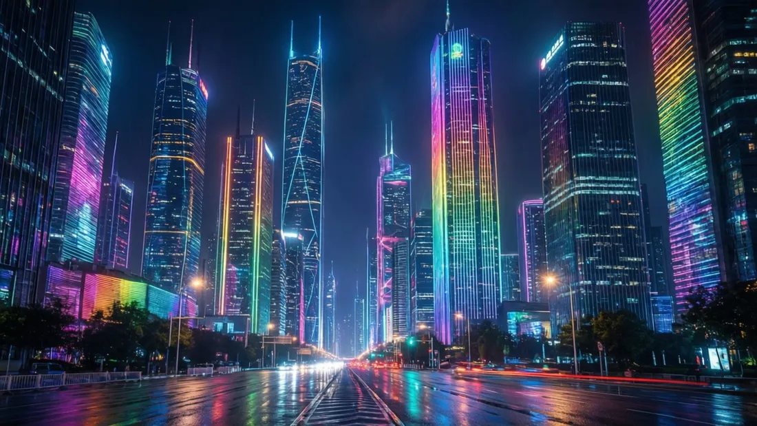 Rainbow Neon Aesthetic