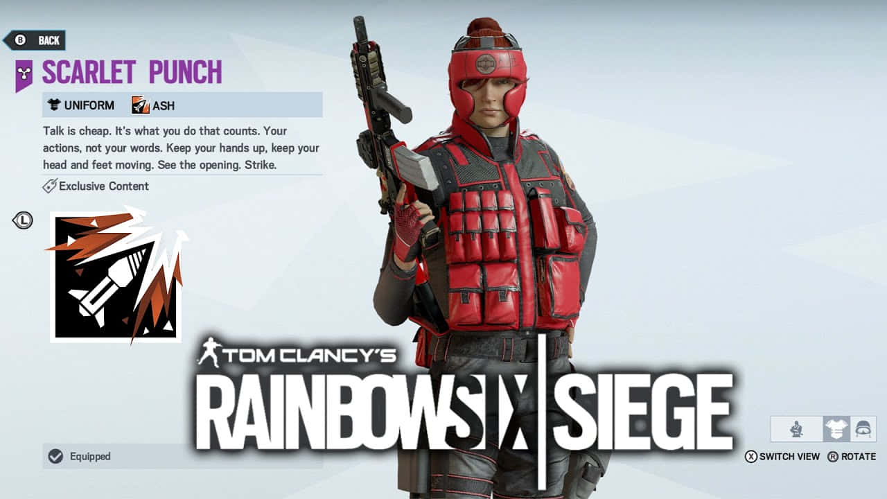 Rainbow Six Siege, Ash, red tactical gear, HD Desktop Wallpaper