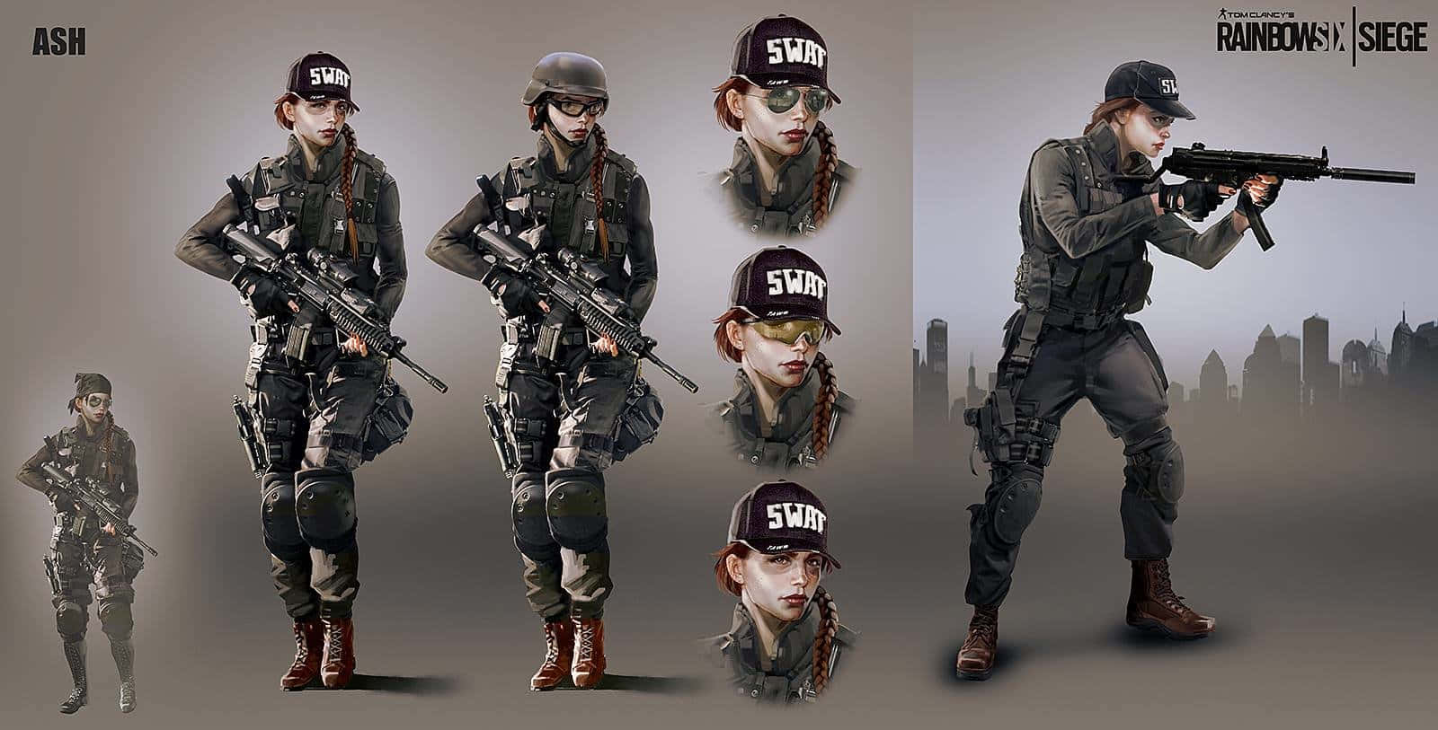 Rainbow Six Siege, Ash, SWAT gear, HD Desktop Wallpaper