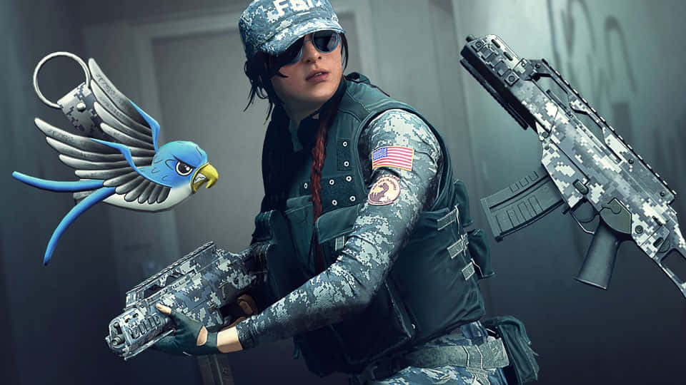 Rainbow Six Siege, Ash, camouflage gear, SD Desktop Wallpaper
