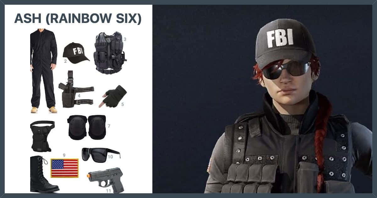 Rainbow Six Siege, Ash, black FBI gear, SD Desktop Wallpaper