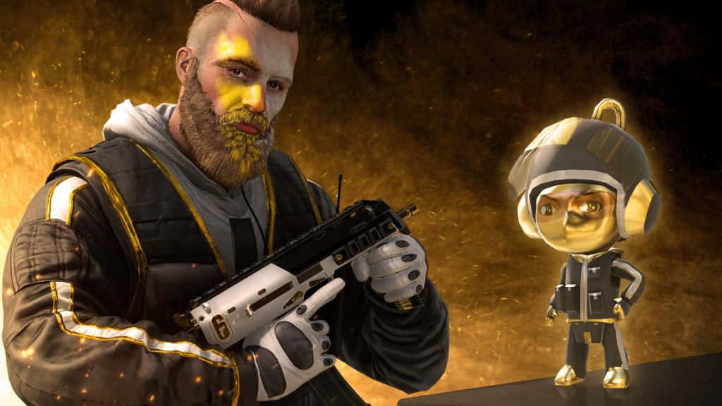 Bandit, Rainbow Six Siege, gold-trimmed gear, SD Desktop Wallpaper