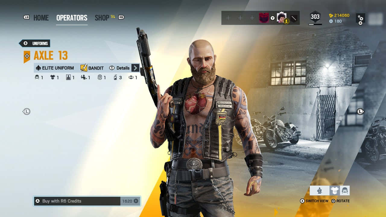 Rainbow Six Siege Bandit, tattooed bald man, beard, HD Desktop Wallpaper