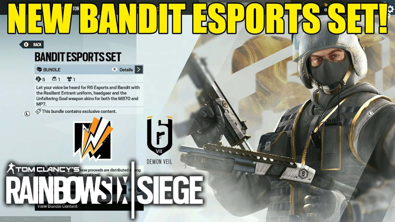 Rainbow Six Siege, Bandit, Esports Set, HD Desktop Wallpaper