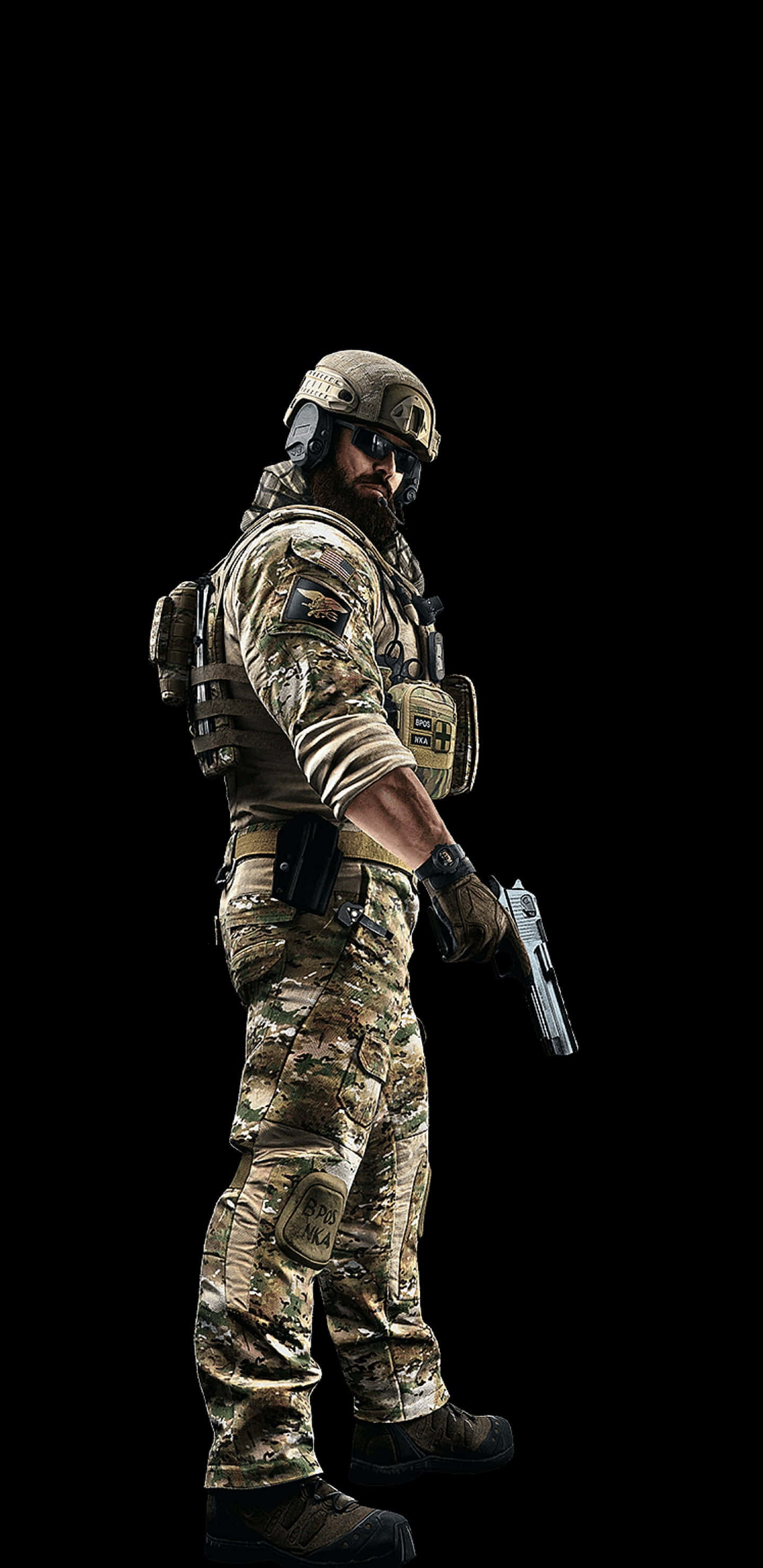 Rainbow Six Siege, Blackbeard, tactical gear, 2K Phone Wallpaper