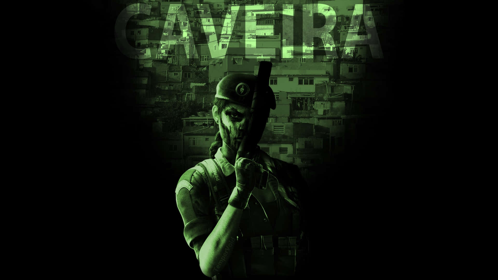 Caveira, Rainbow Six Siege, green tactical gear, Full HD Desktop Wallpaper