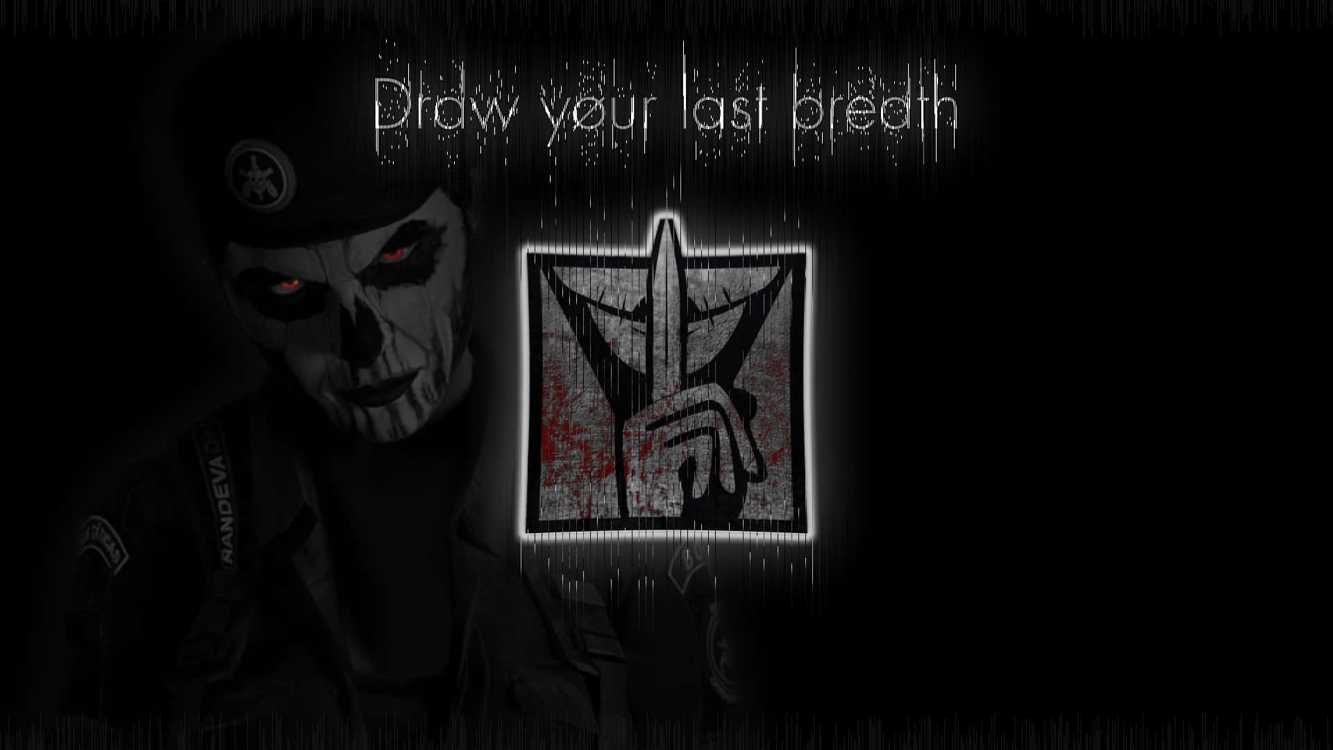 Caveira, Rainbow Six Siege, glowing red eyes, Full HD Desktop Wallpaper