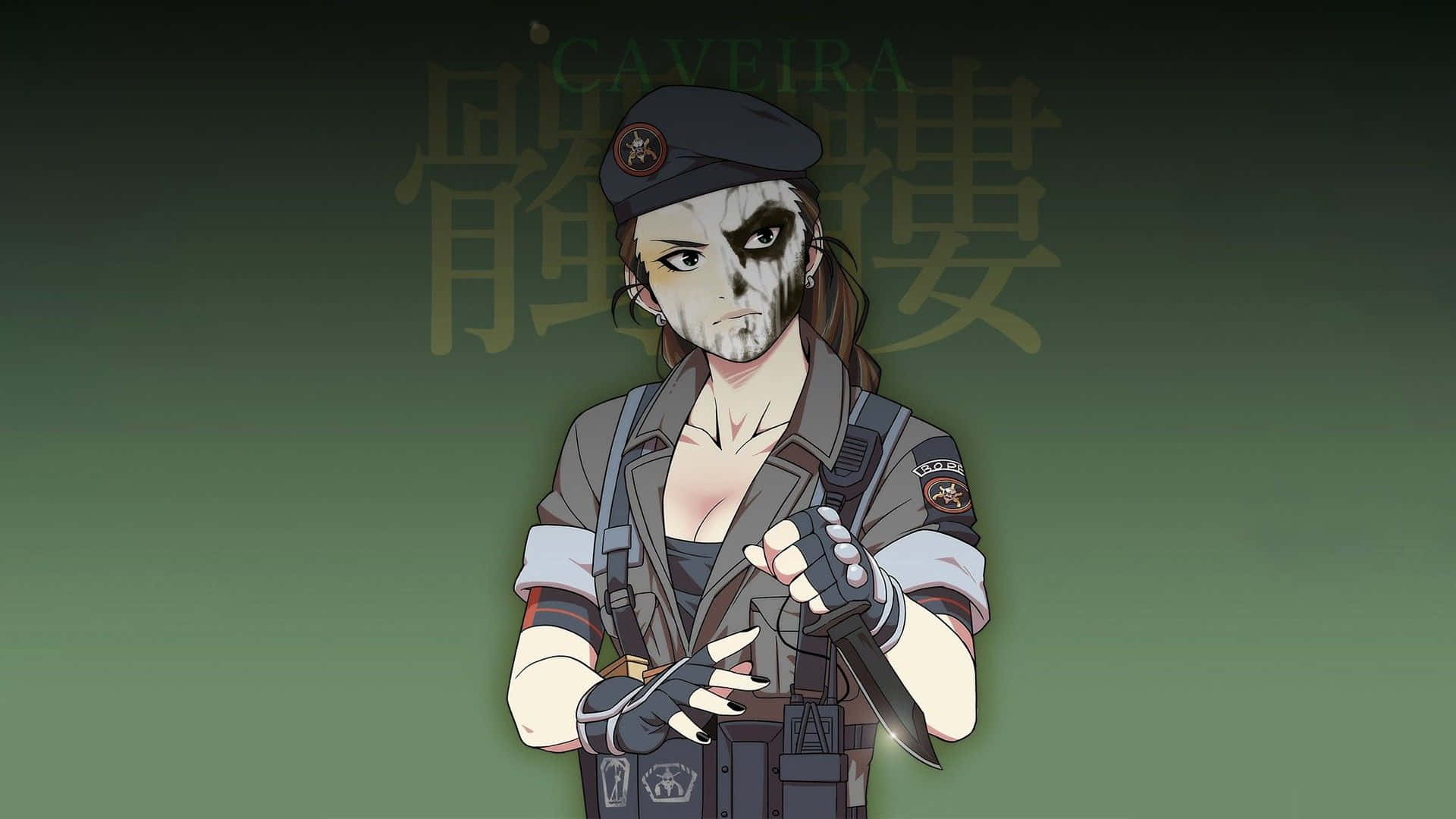 Caveira, Rainbow Six Siege, skull makeup, Full HD Desktop Wallpaper