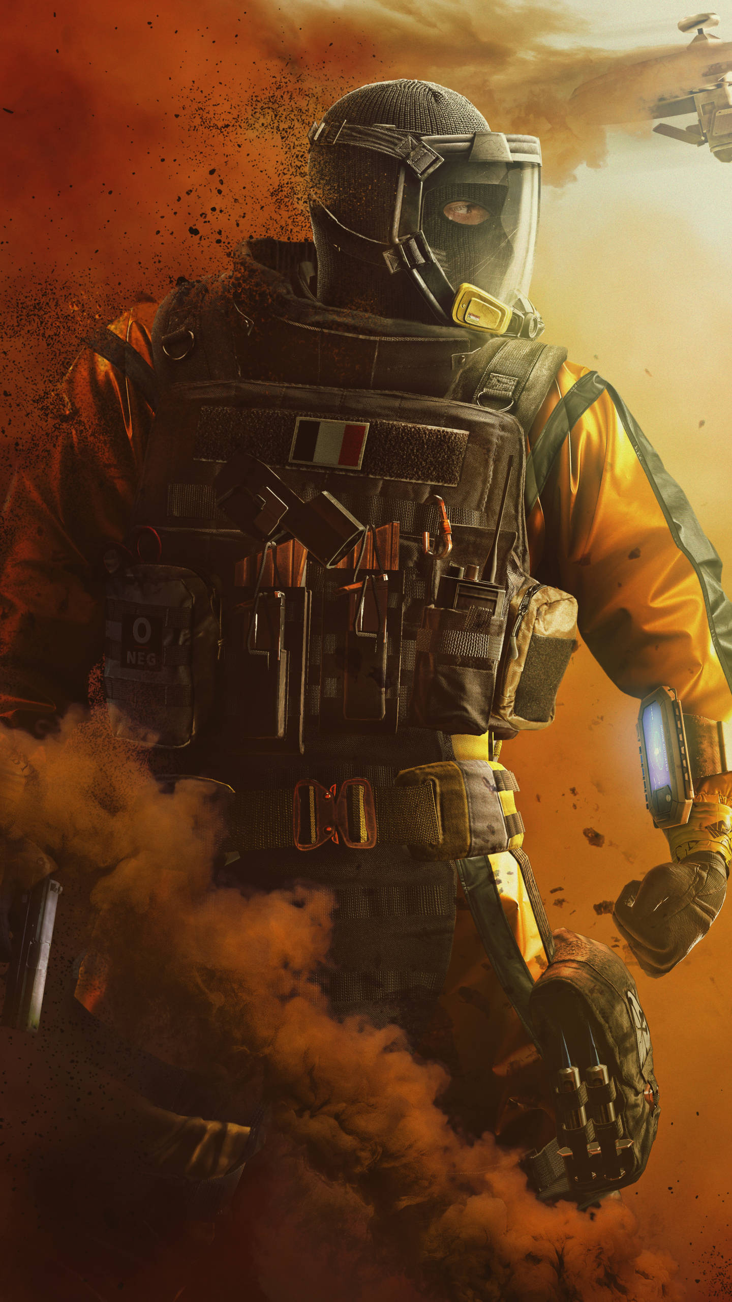 Rainbow Six Siege, masked soldier, tactical gear, 2K Phone Wallpaper