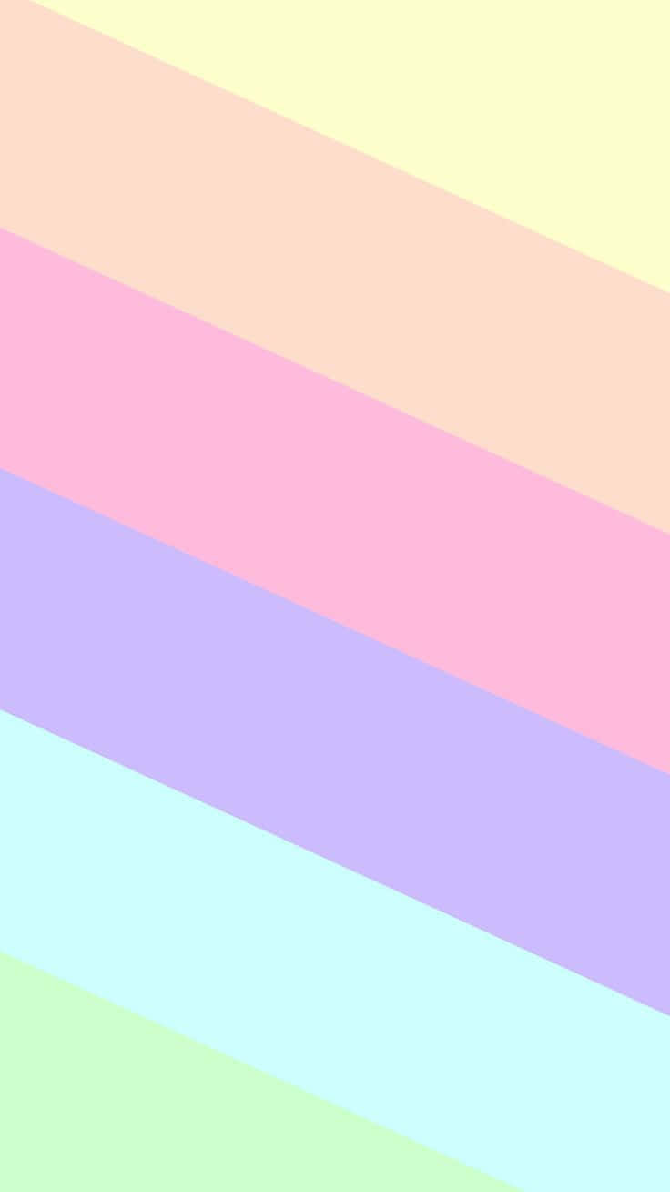 pastel rainbow iPhone, soft yellow, peach, HD Phone Wallpaper