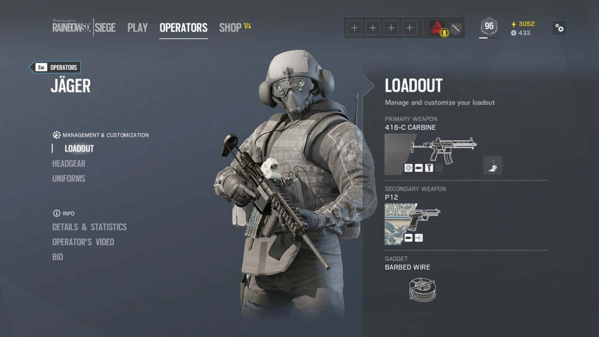 Rainbow Six Siege, Jager, carbine rifle, SD Desktop Wallpaper