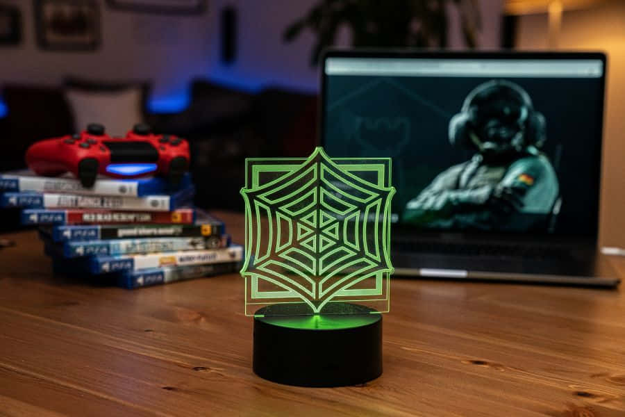 Rainbow Six Siege, Jager, glowing green spiderweb lamp, SD Desktop Wallpaper