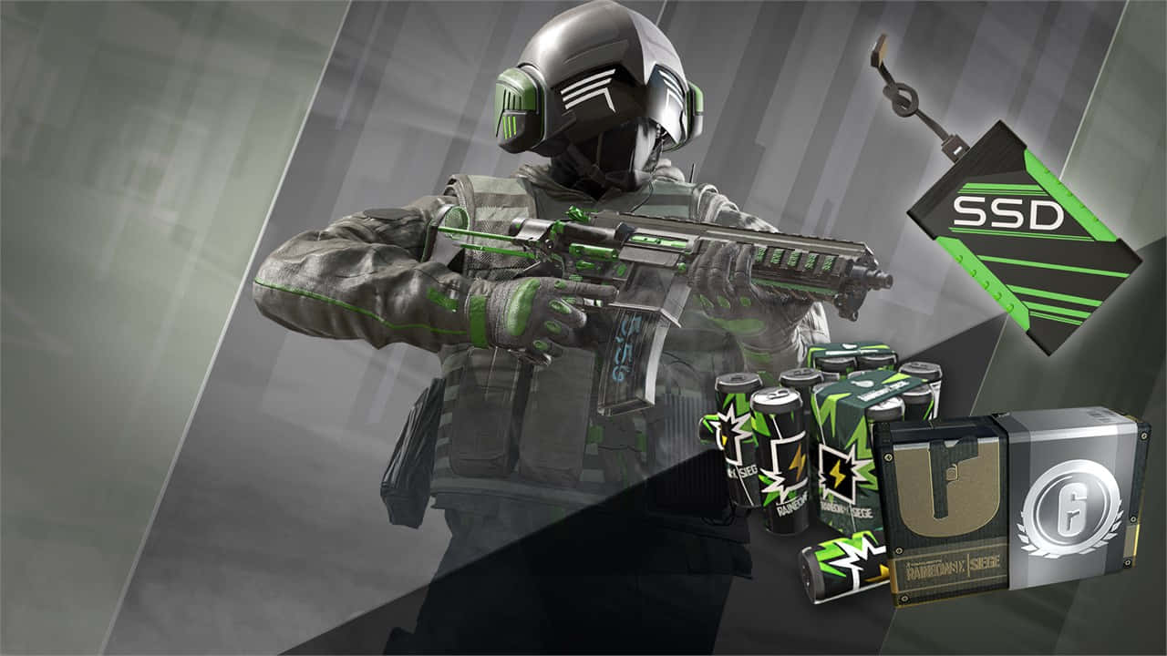 Rainbow Six Siege, Jager, green and gray gear, HD Desktop Wallpaper