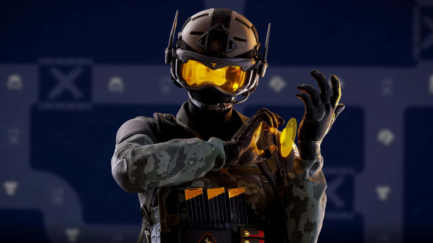 Rainbow Six Siege, Jager, glowing yellow visor, HD Desktop Wallpaper