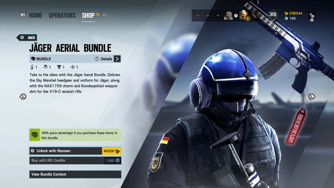 Rainbow Six Siege, Jager, blue helmet, HD Desktop Wallpaper