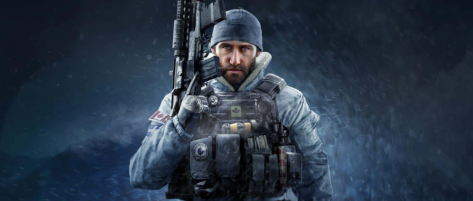 Rainbow Six Siege, Jager, snowy dark backdrop, HD Desktop Wallpaper