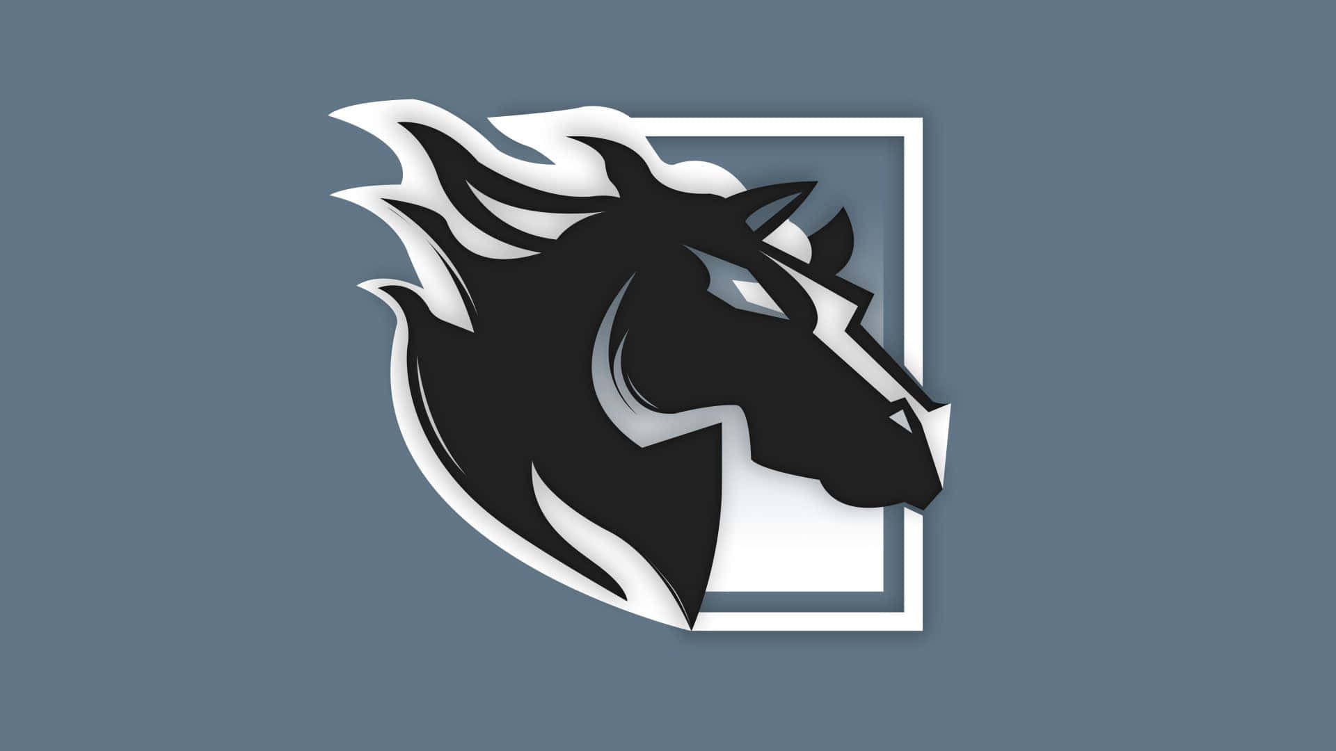 Rainbow Six Siege Maverick, black horse head logo, white flame accents, Full HD Desktop Wallpaper