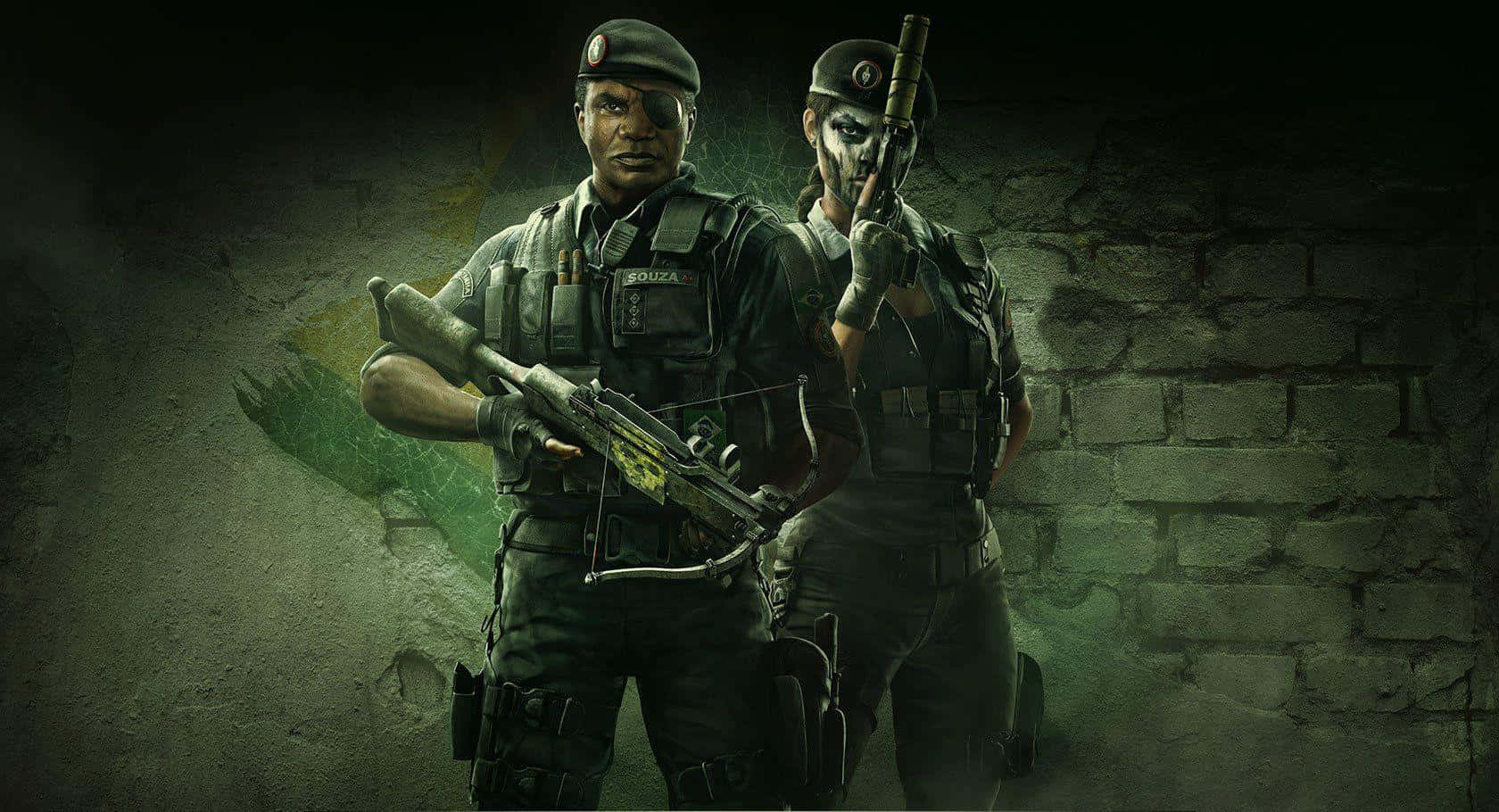 Rainbow Six Siege, tactical officers, crumbling brick wall, HD Desktop Wallpaper