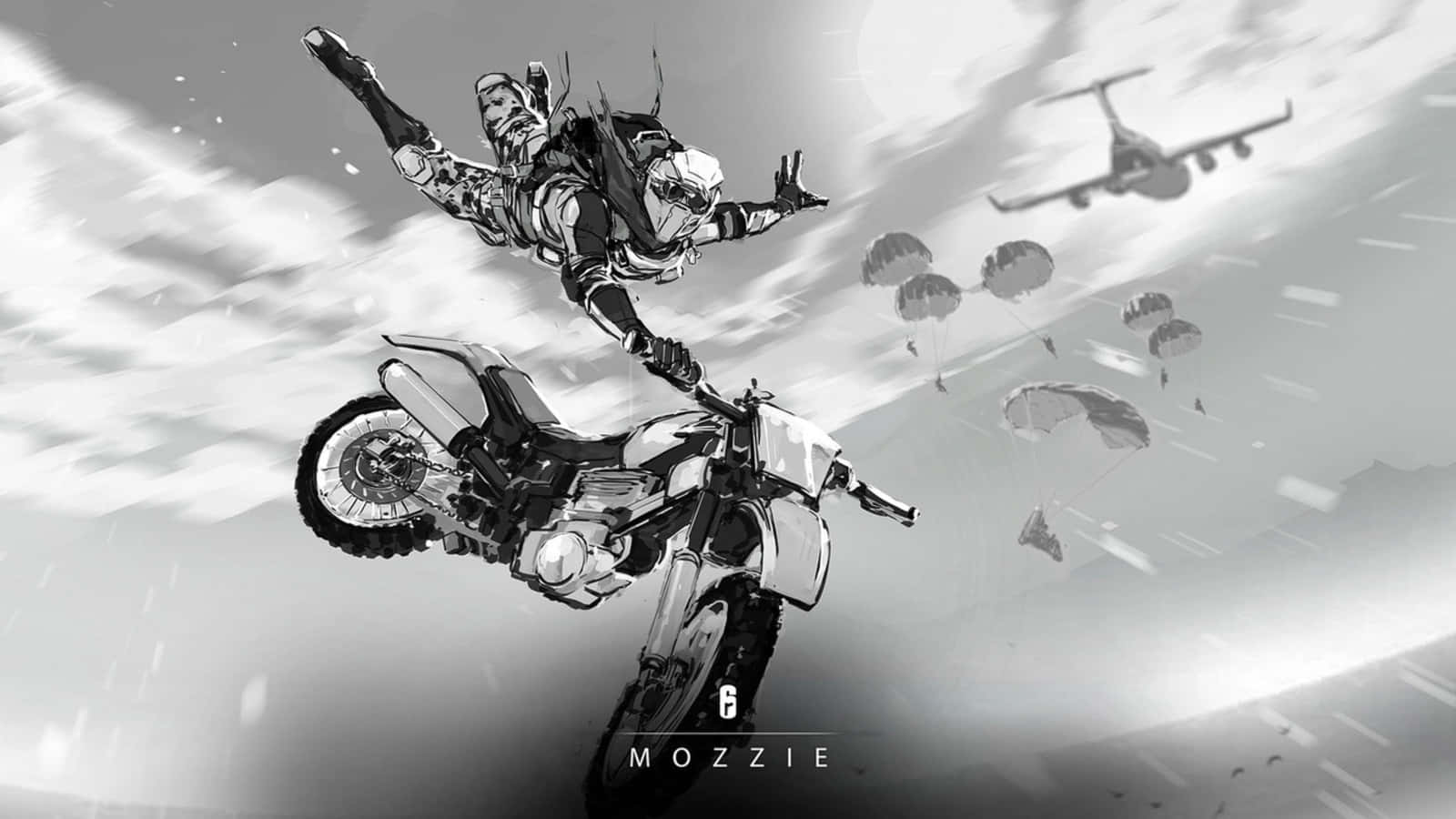 Rainbow Six Siege, Mozzie, motorcycle, HD Desktop Wallpaper