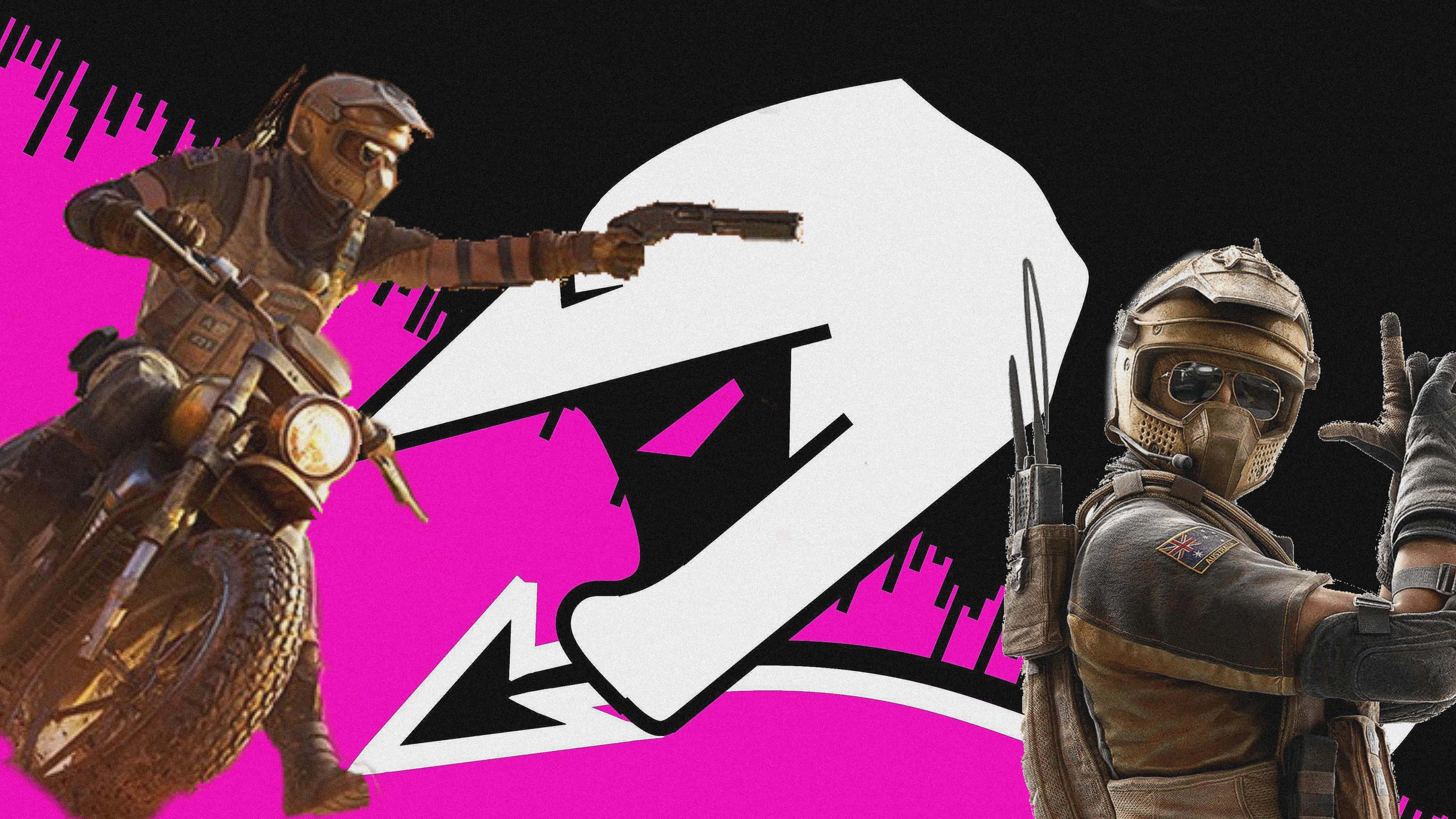 Rainbow Six Siege, Mozzie, pink and black, 4K Desktop Wallpaper