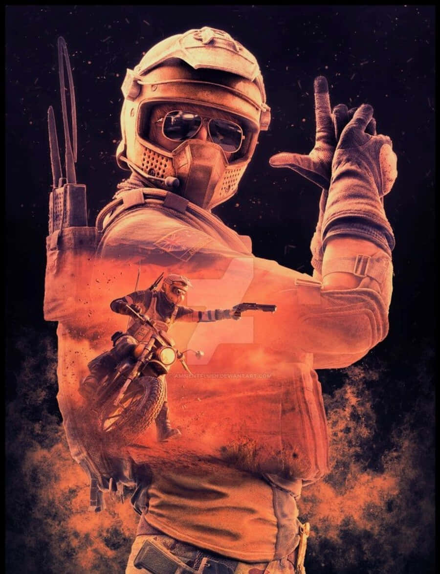 Rainbow Six Siege, Mozzie, motorcycle rider, SD Phone Wallpaper