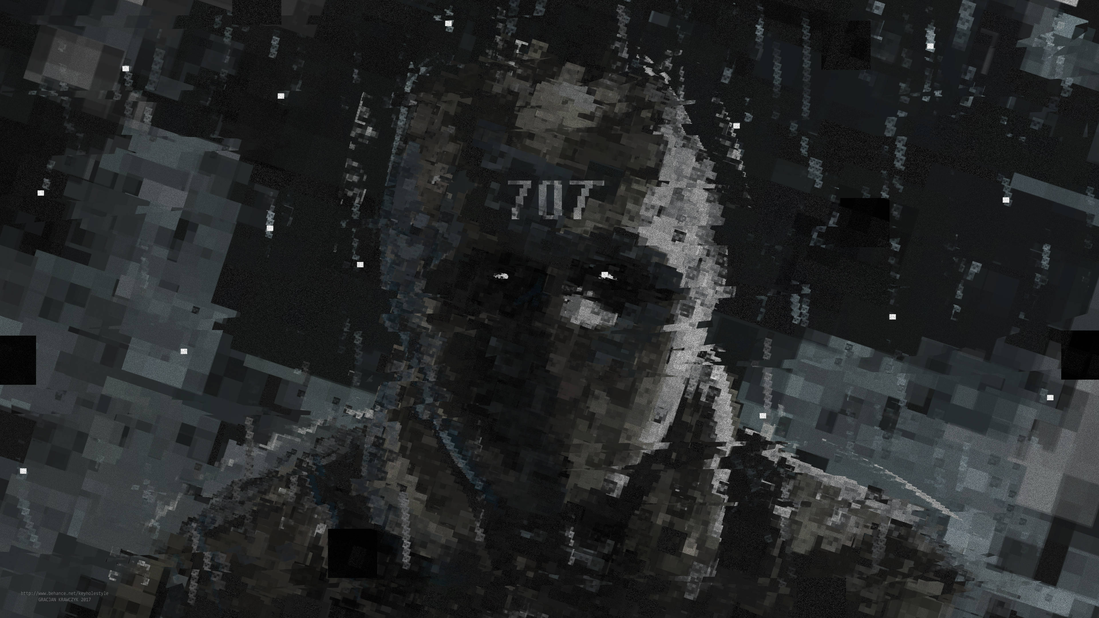 Rainbow Six Siege, 707 Vigil, grayscale portrait, 4K Desktop Wallpaper