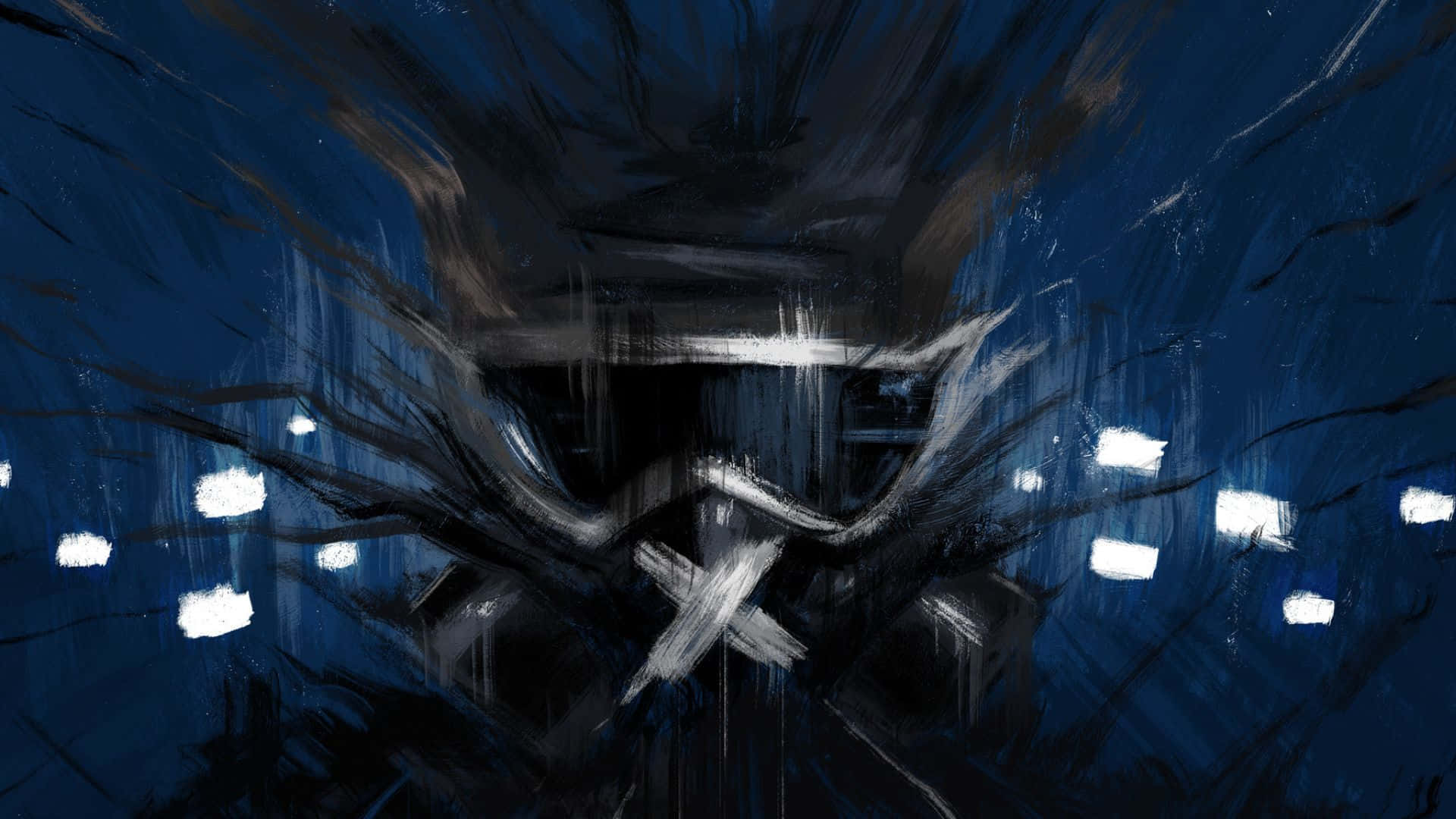 Rainbow Six Siege Operators, glowing white eyes, deep blue background, Full HD Desktop Wallpaper