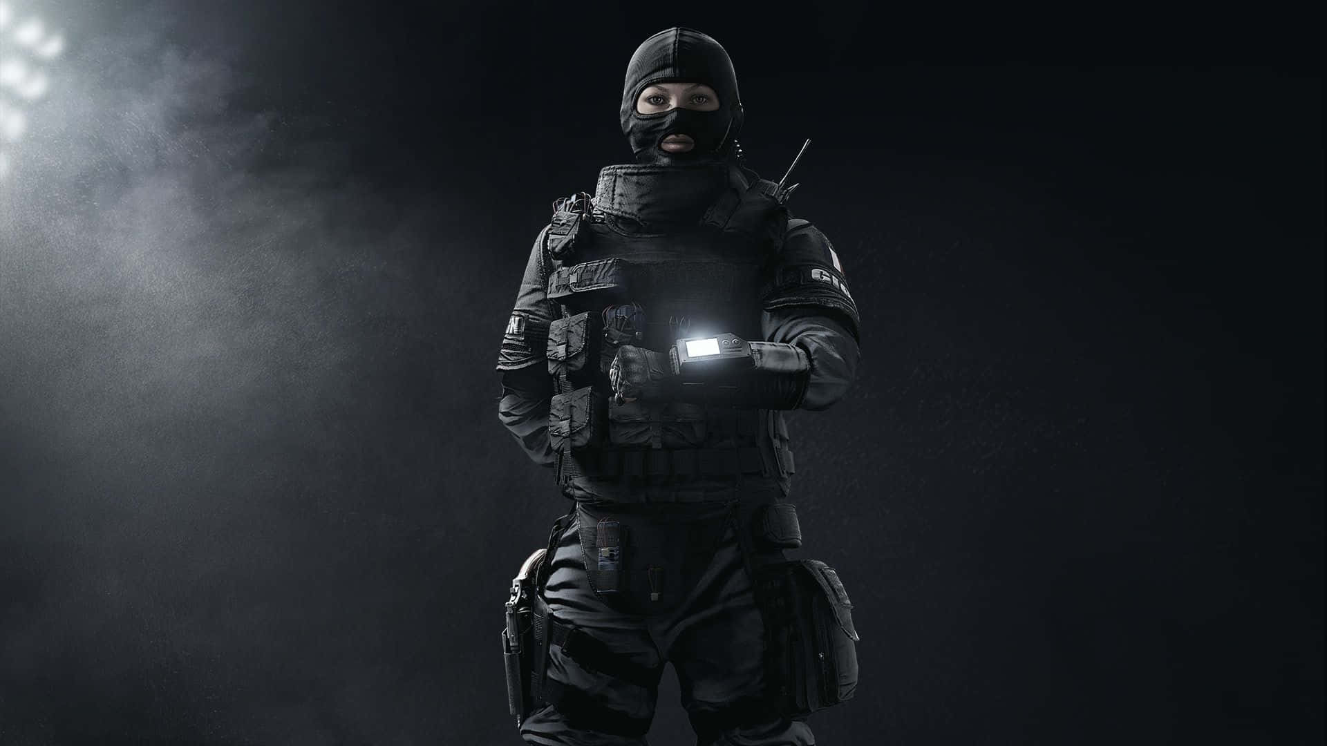 Rainbow Six Siege Operators, tactical operative, full black gear, Full HD Desktop Wallpaper