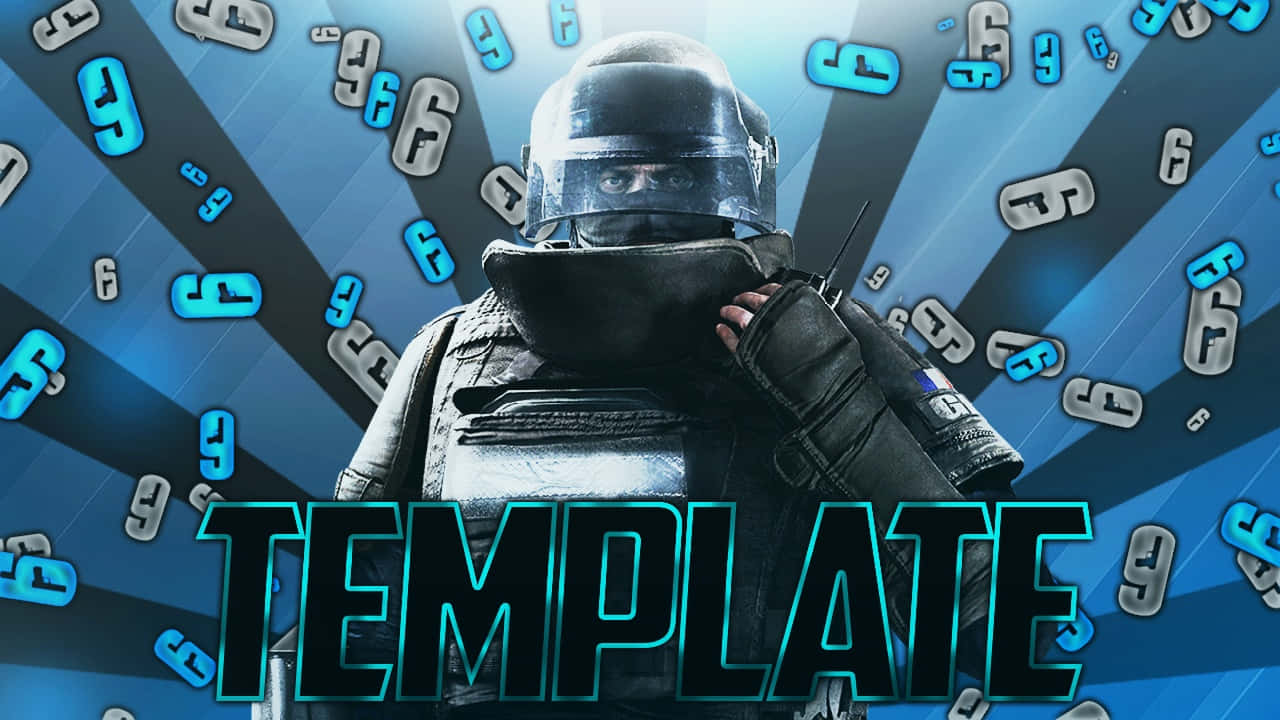 Rainbow Six Siege, Rook, blue radial background, HD Desktop Wallpaper