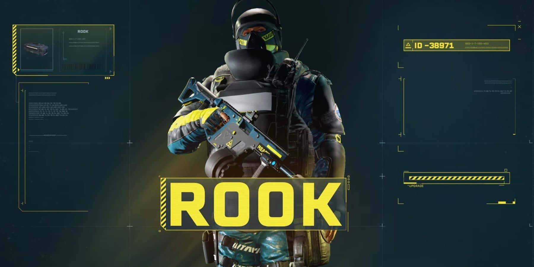 Rainbow Six Siege, Rook, glowing yellow HUD elements, HD Desktop Wallpaper
