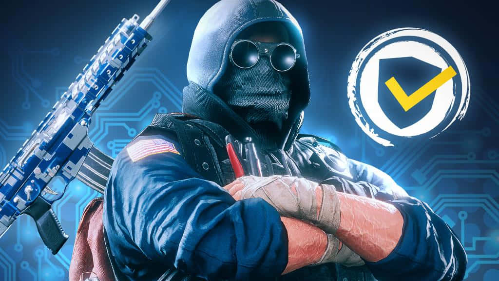 Thermite, Rainbow Six Siege, blue hoodie, SD Desktop Wallpaper