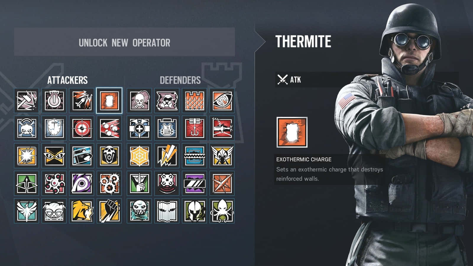 Rainbow Six Siege, Thermite, operator icons, HD Desktop Wallpaper