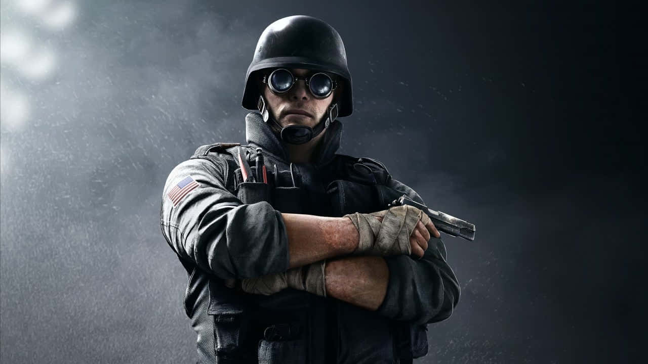 Rainbow Six Siege, Thermite, helmet, HD Desktop Wallpaper