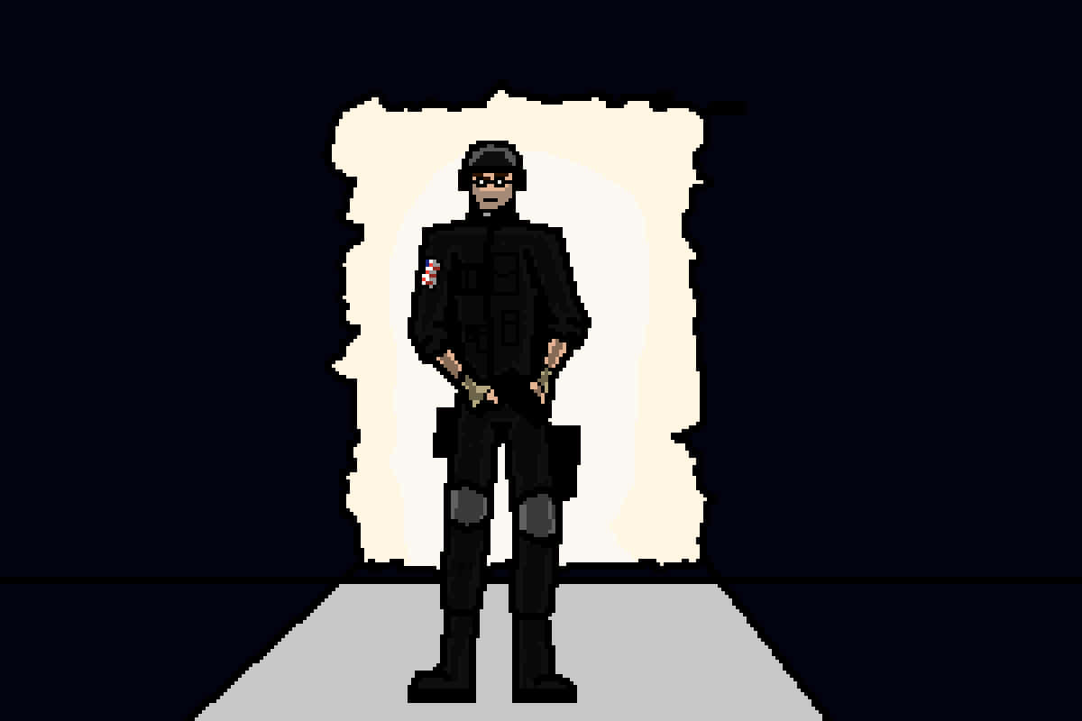 Rainbow Six Siege, Thermite, black tactical gear, SD Desktop Wallpaper