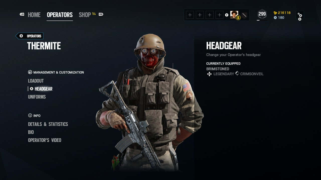 Rainbow Six Siege, Thermite, red skull mask, HD Desktop Wallpaper