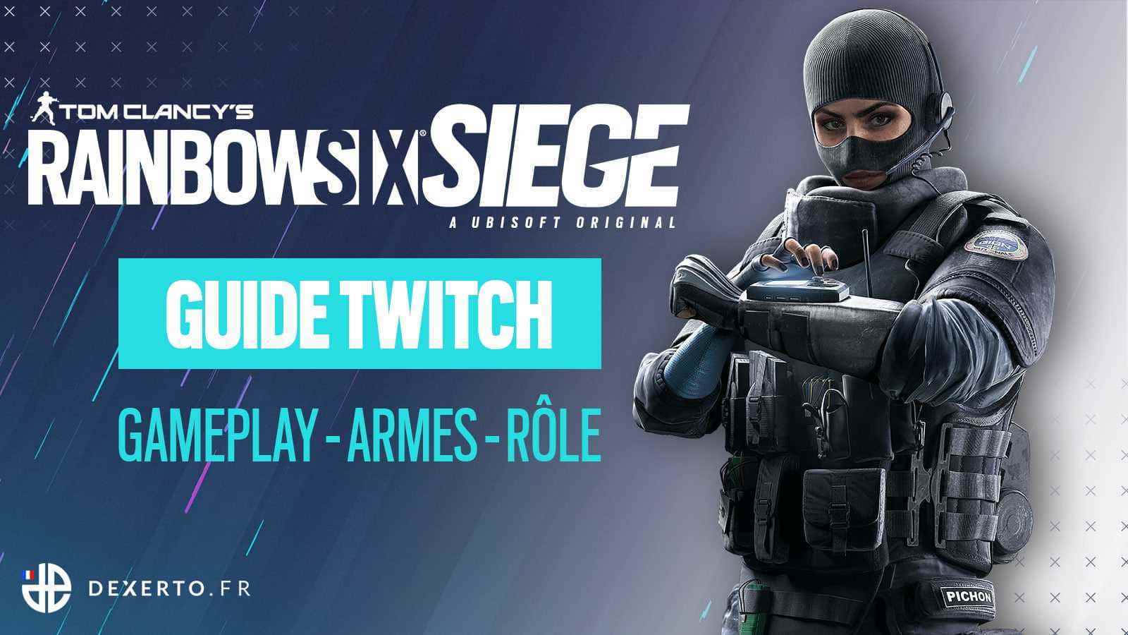 Rainbow Six Siege, Twitch, blue and purple gaming promo background, HD Desktop Wallpaper