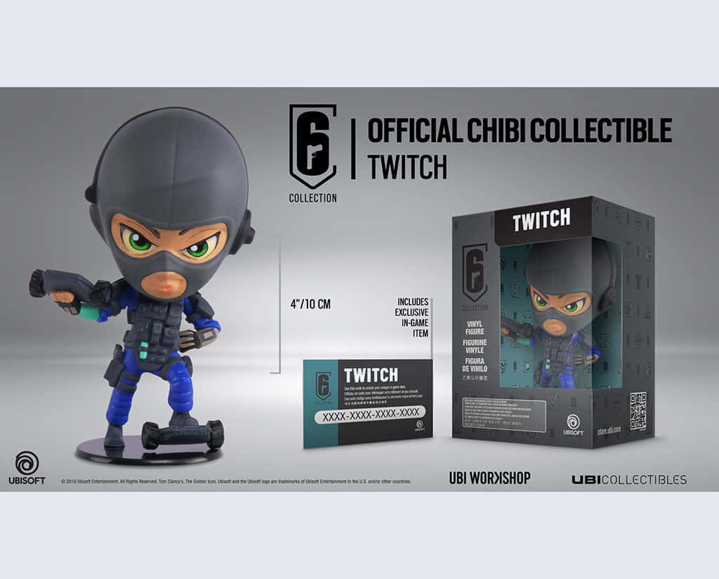 Twitch, Rainbow Six Siege, chibi-style vinyl figure, SD Desktop Wallpaper