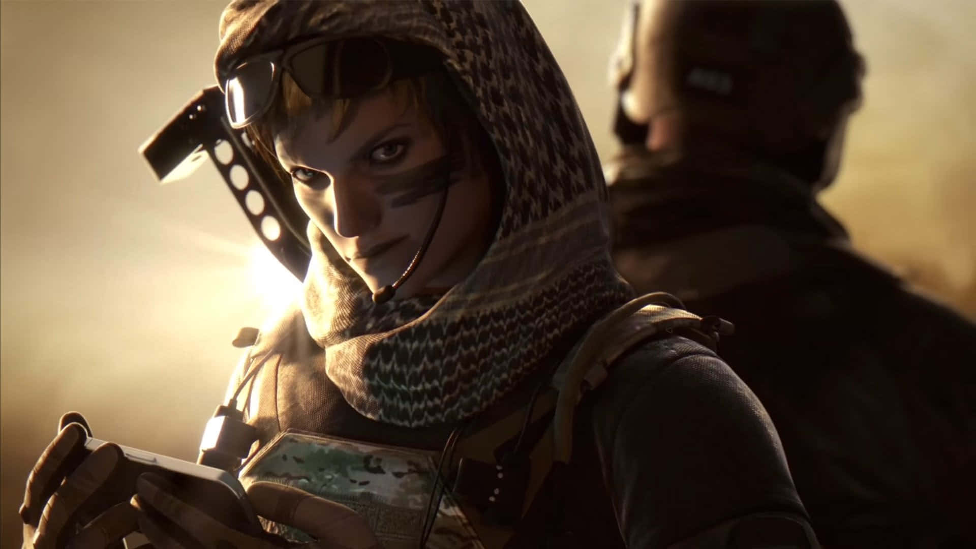 Rainbow Six Siege, Valkyrie, desert gear, Full HD Desktop Wallpaper