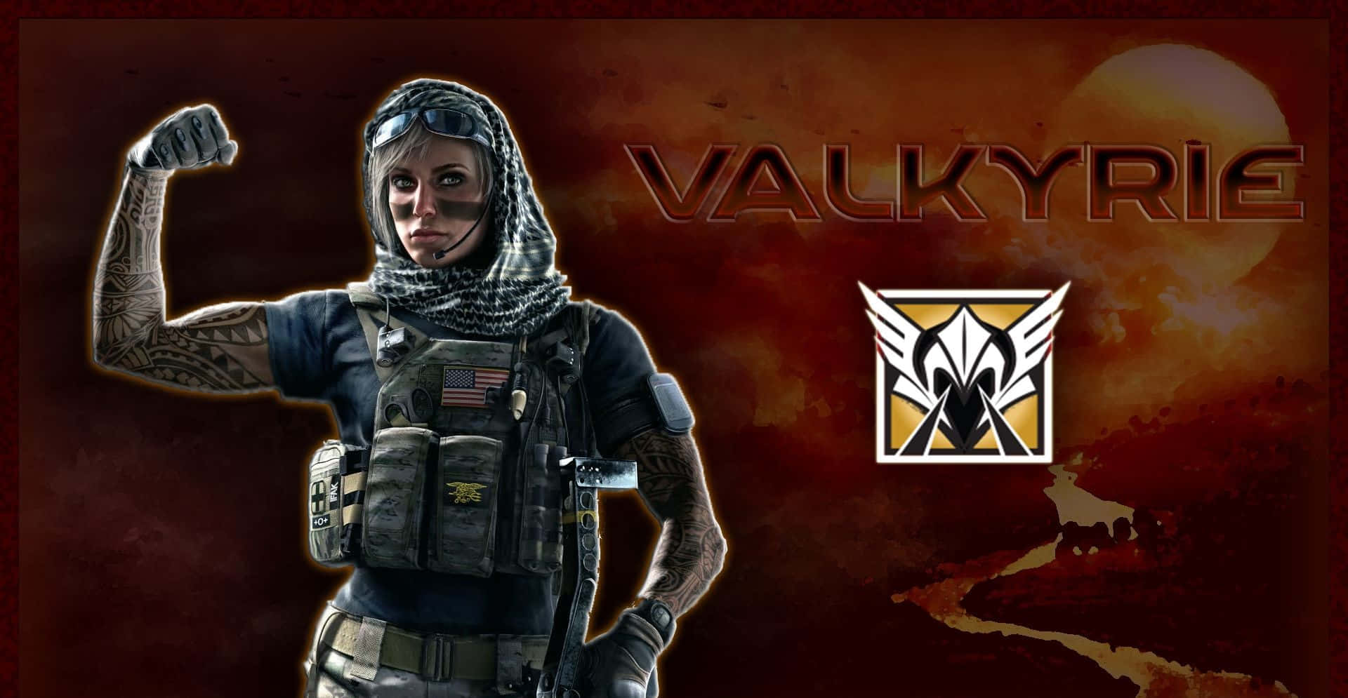 Valkyrie, Rainbow Six Siege, tactical gear, Full HD Desktop Wallpaper