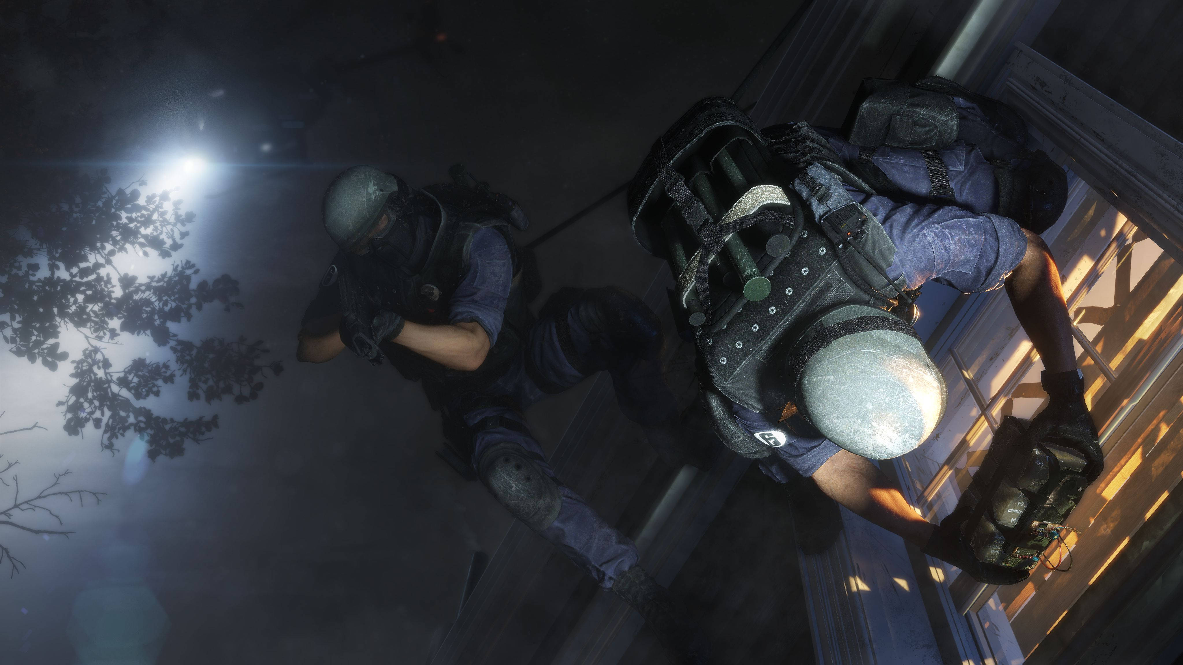 Rainbow Six Siege, tactical soldiers, rappel, 4K Desktop Wallpaper