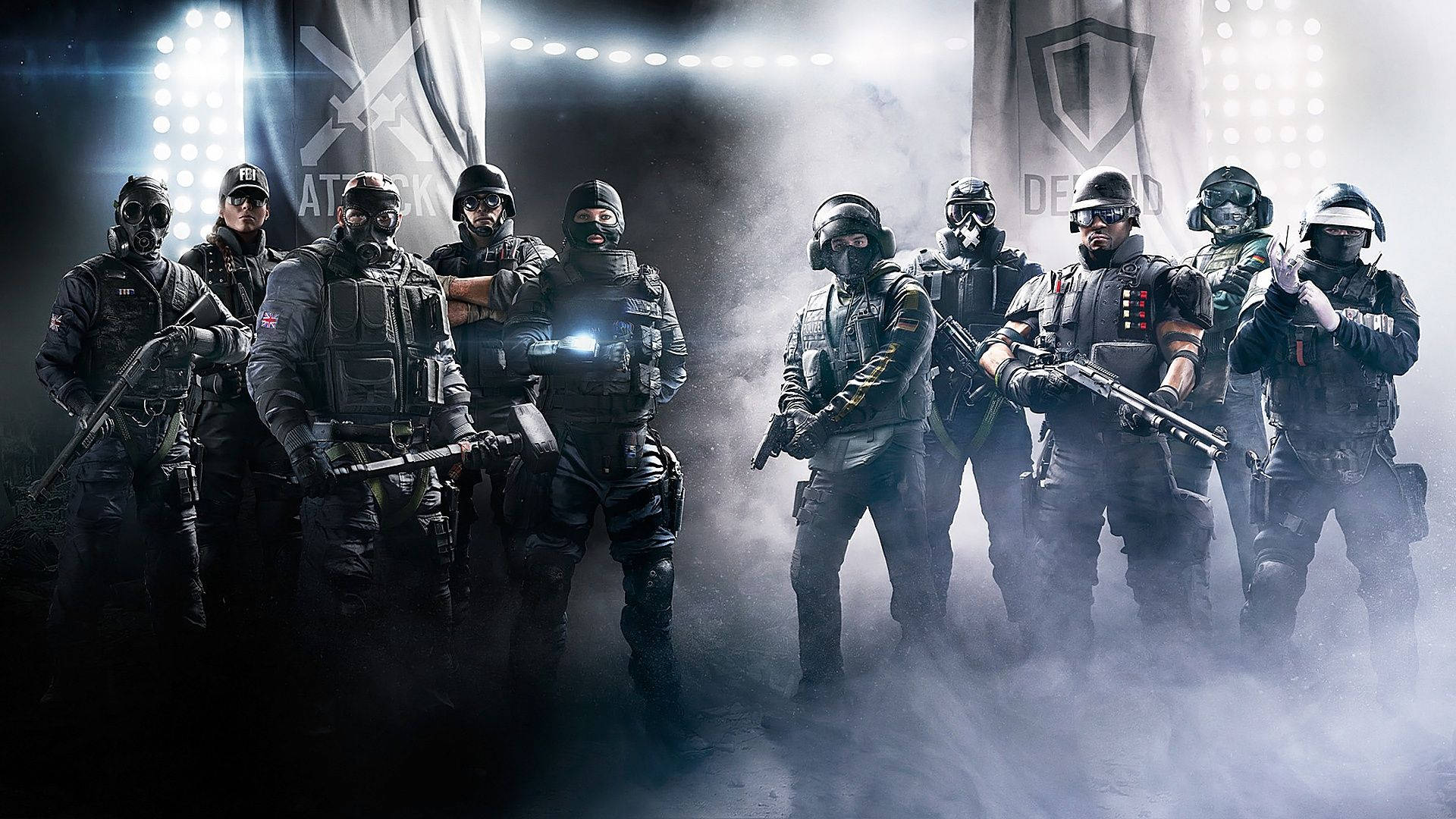Rainbow Six Siege, tactical soldiers, full gear, Full HD Desktop Wallpaper