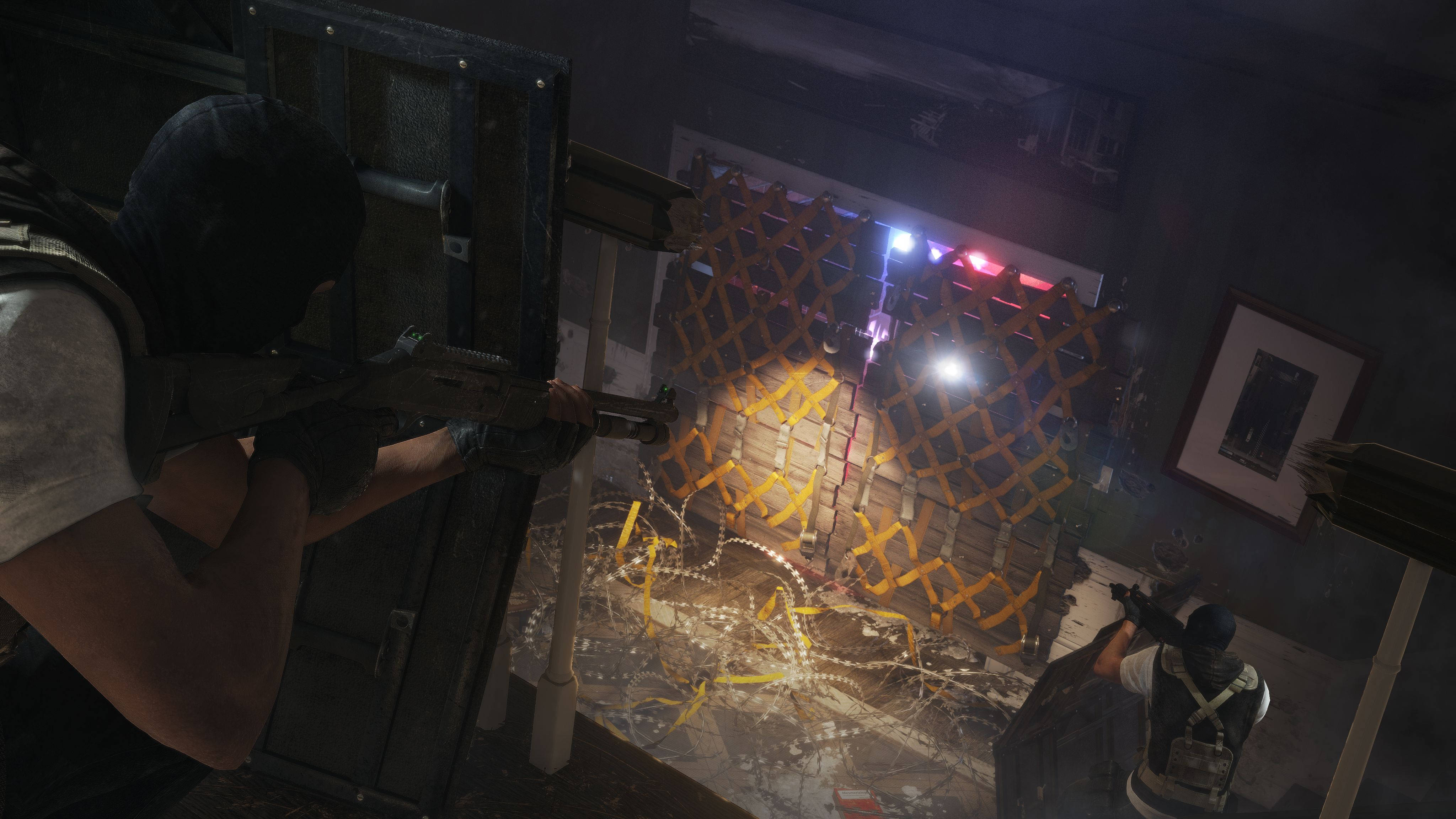 Rainbow Six, tactical gear, barricaded doorway, 4K Desktop Wallpaper