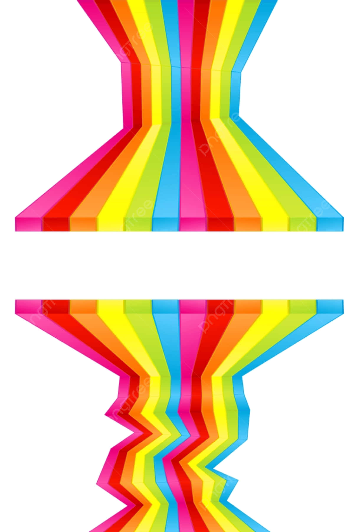 Disjointed Upside Down Rainbow Art, vibrant rainbow-colored, geometric shapes, HD Phone Wallpaper