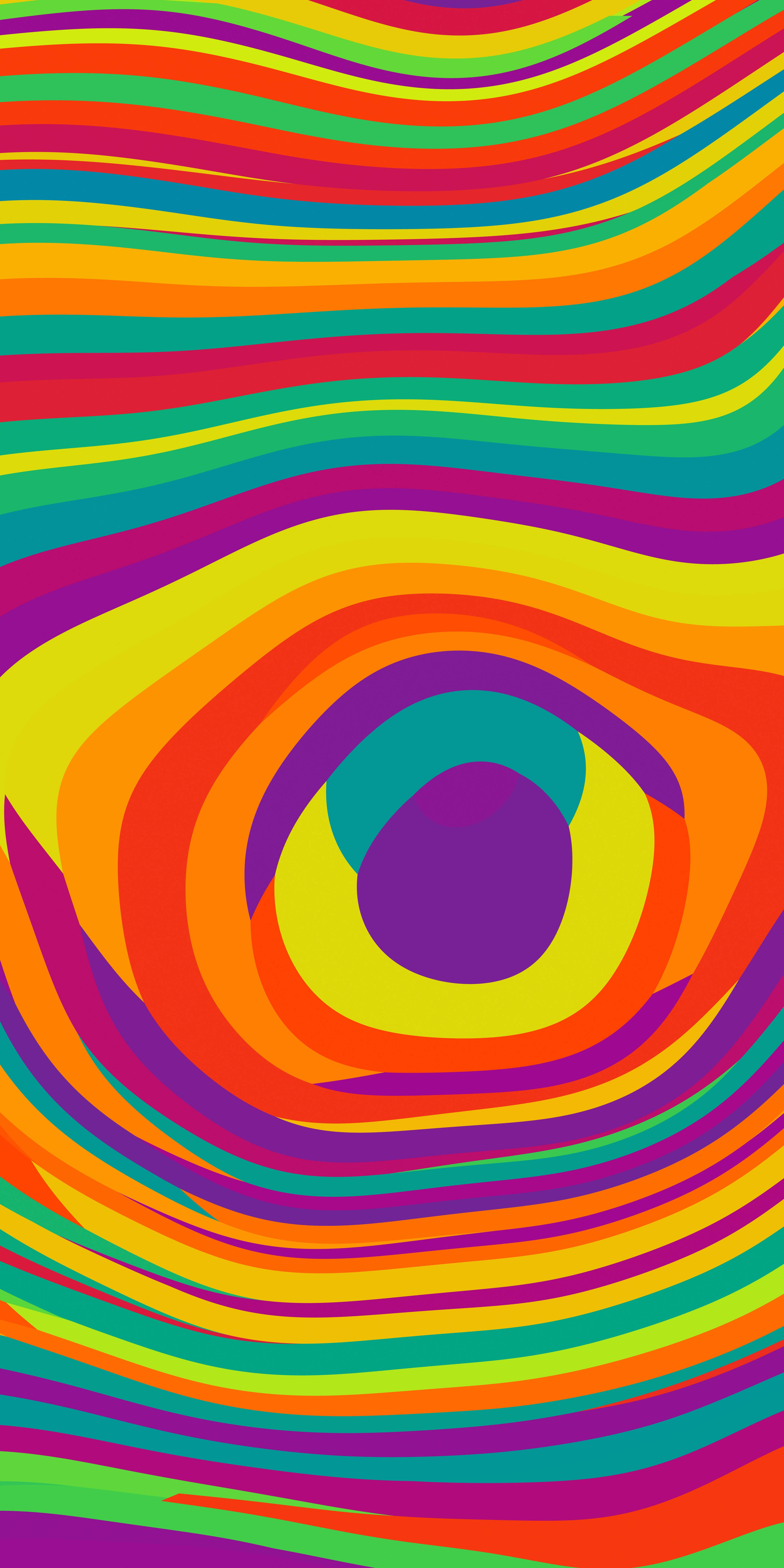 psychedelic rainbow stripes, vibrant psychedelic swirls, rainbow colors, 5K Phone Wallpaper